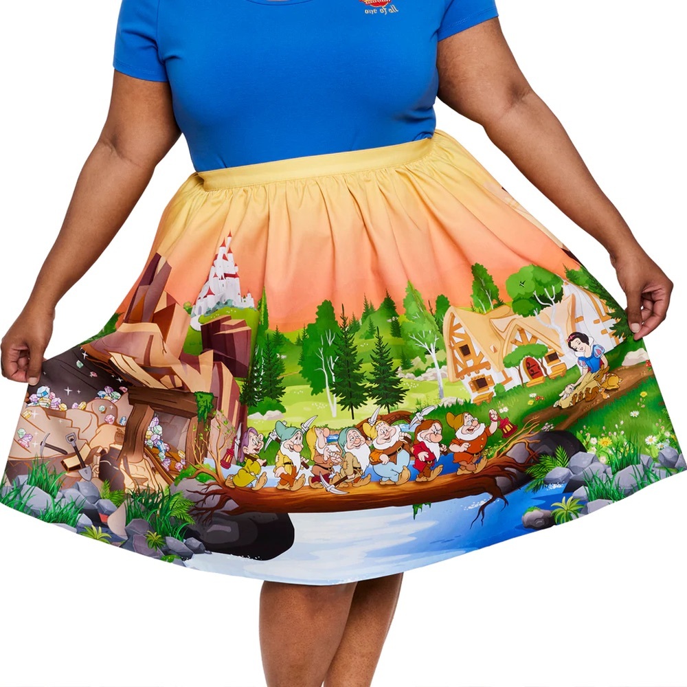 Charming Scenic Print A-Line Skirt